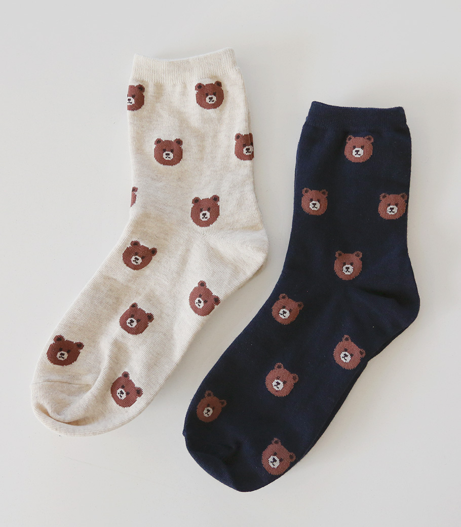 Teddy cotton socks set