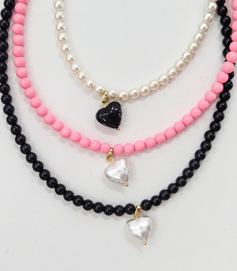 pearl heart necklace