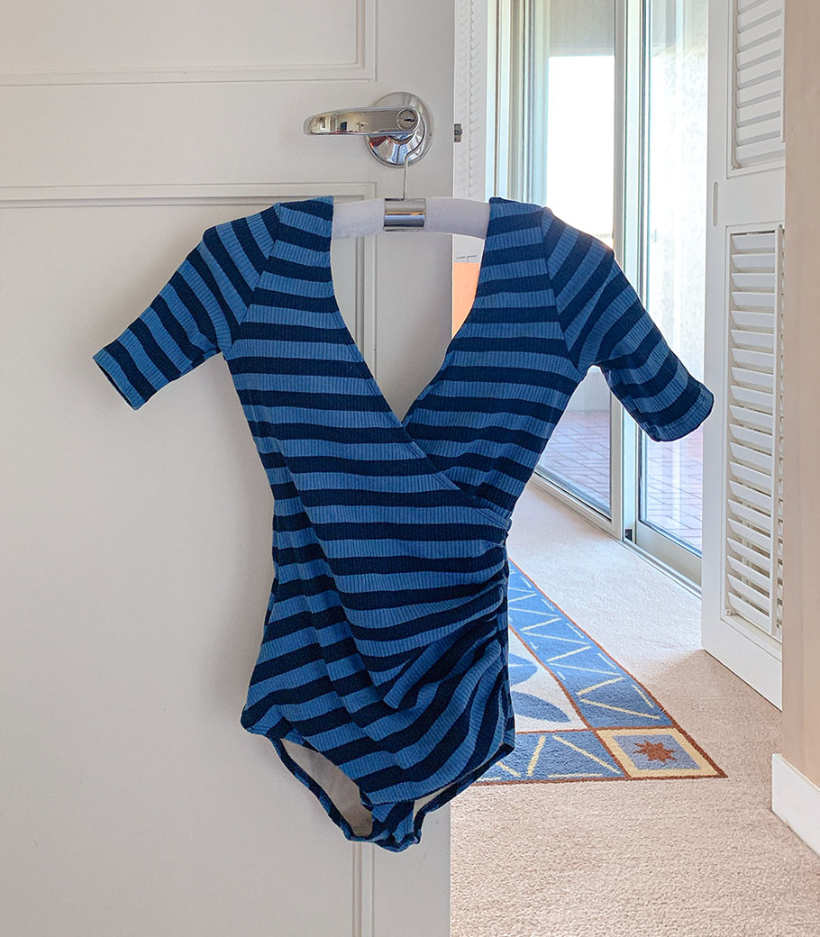 Corrugated Stripe Swimsuit