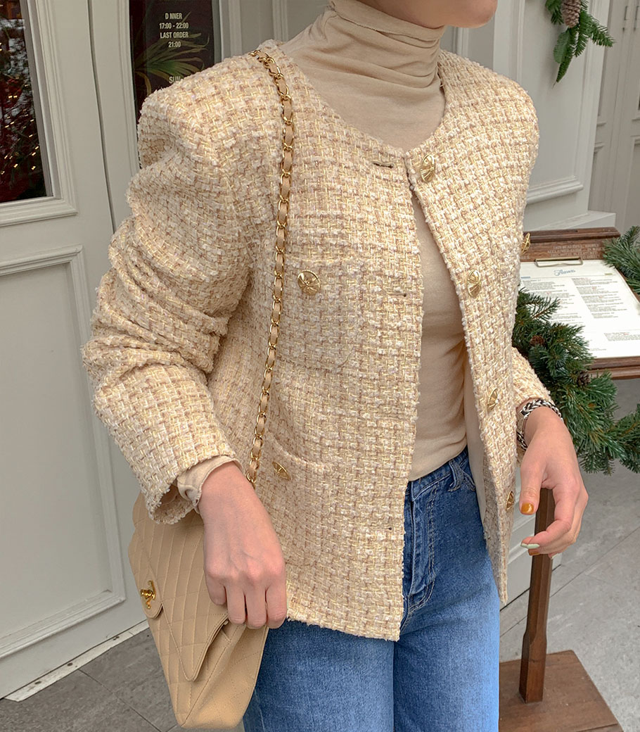 Lemine-Blooming Tweed Jacket