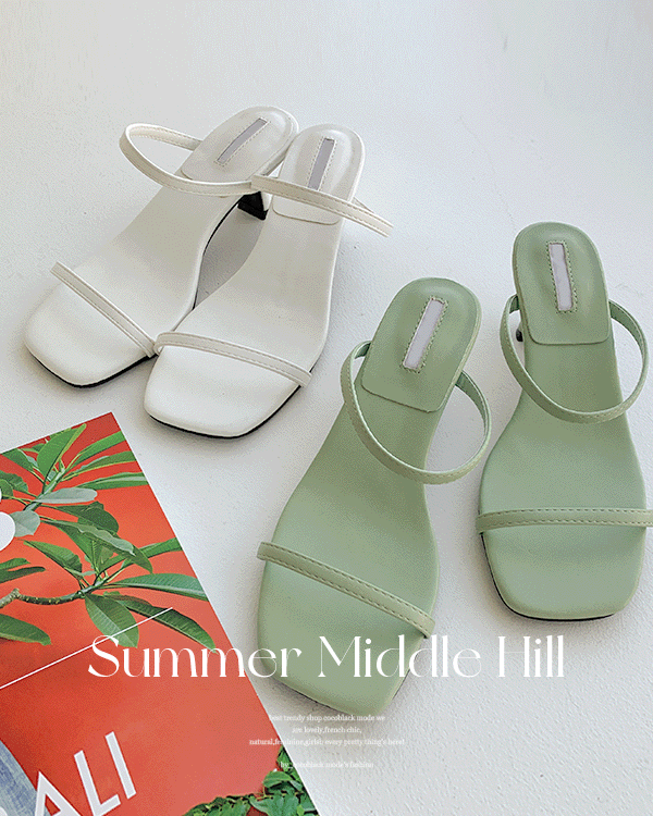 Mono Strap Middle heel