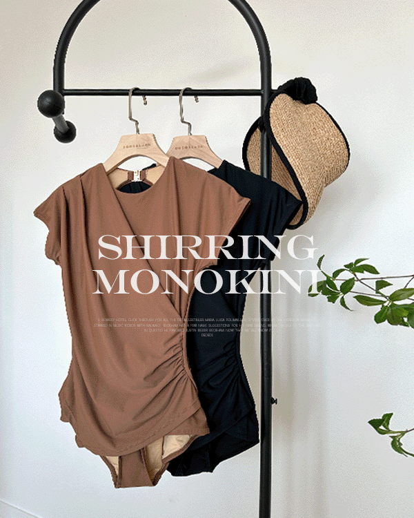 unhaired shirring monokini