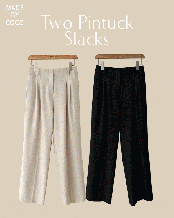 Lemine-Two Pintuck Slacks