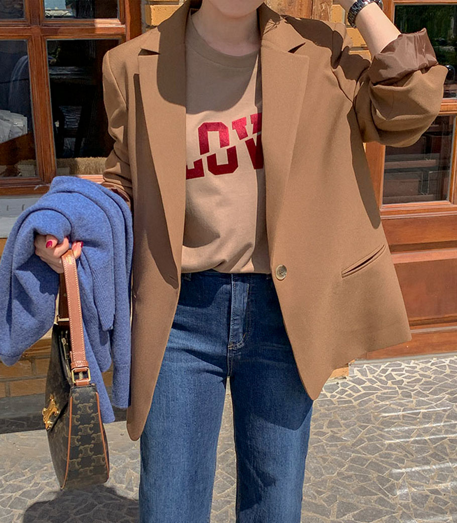 Hepburn One Button Jacket