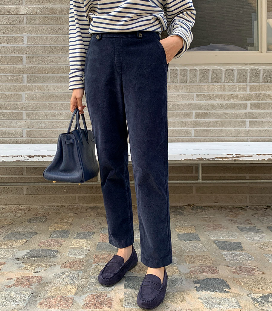 Warm fleece corduroy pants