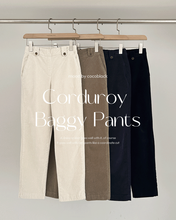 Warm fleece corduroy pants