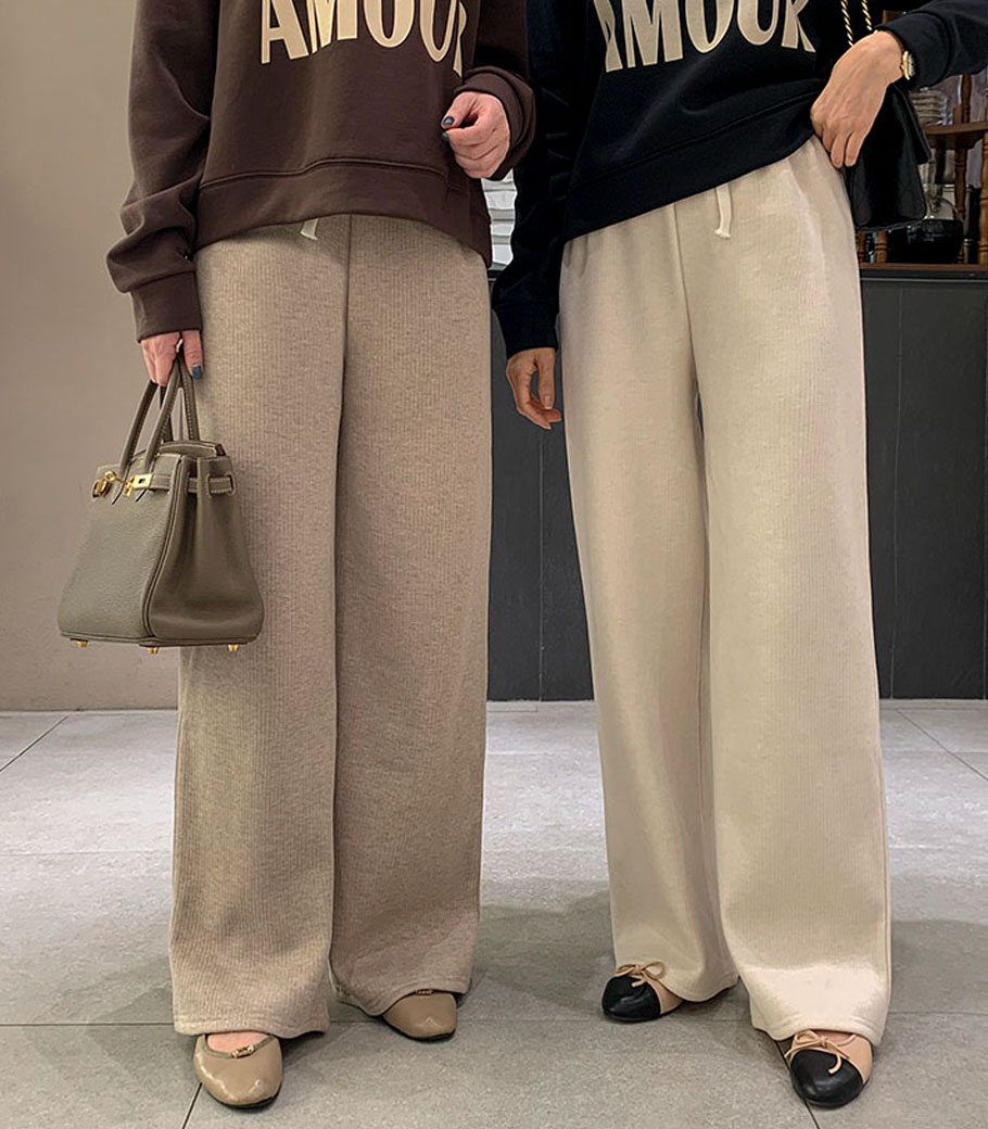 Corduroy Pants with raised collar