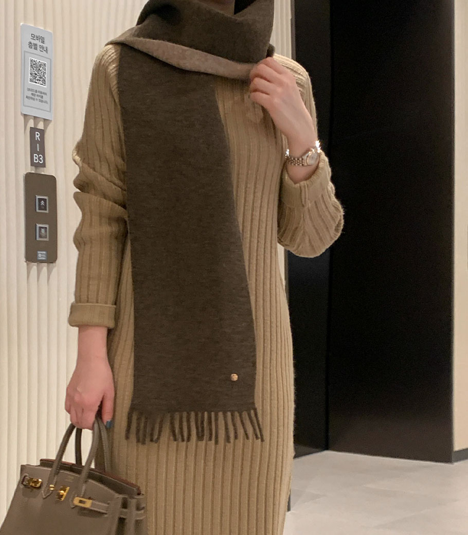 Double-sided Knit muffler