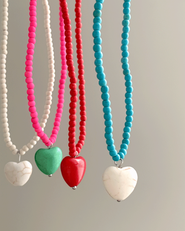 heart gemstone necklace