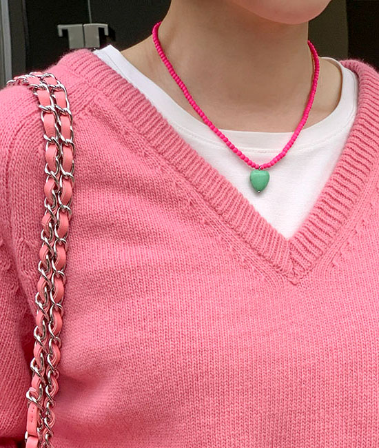 heart gemstone necklace