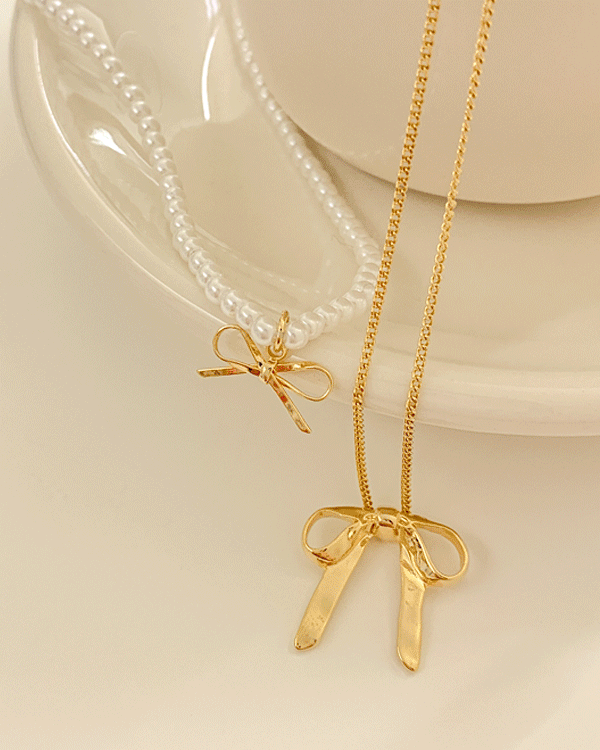 double bowknot necklace