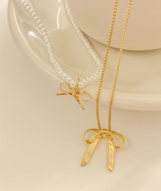 double bowknot necklace