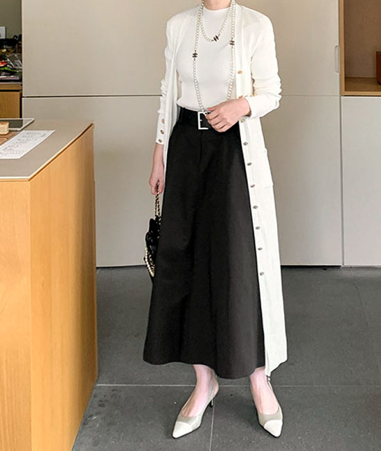 Marie Corrugated Long cardigan