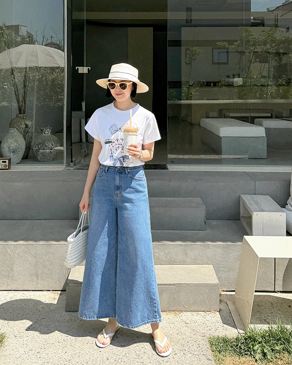 Real jeans-Flare denim pants
