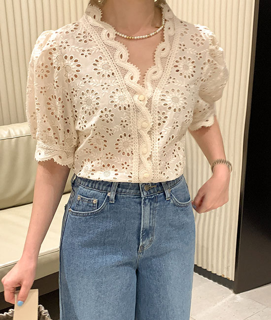 Blanc Race Blouse