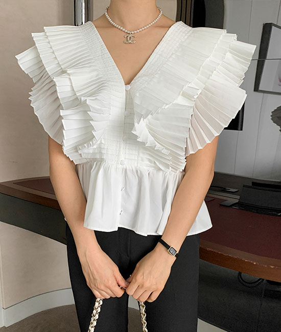 Pleats Freel Blouse