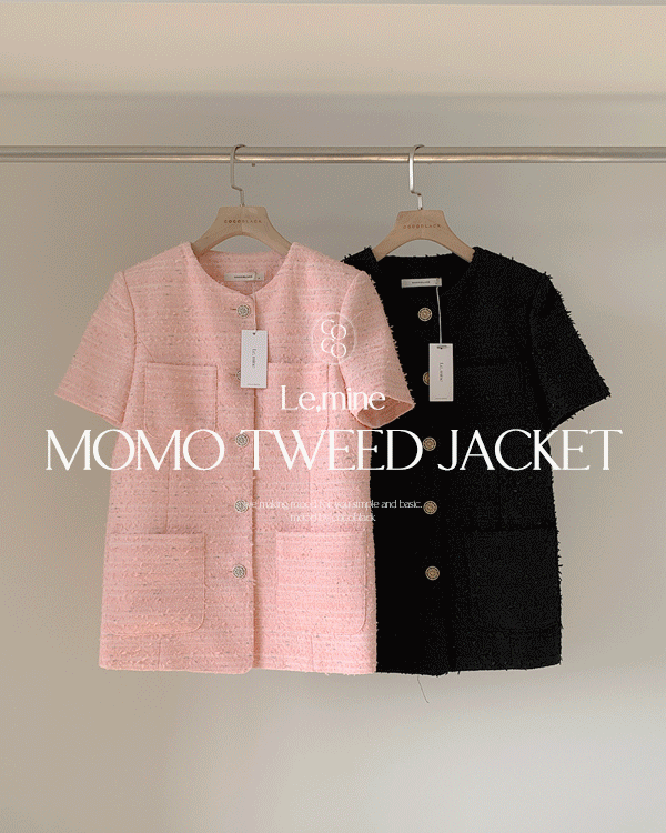 Lemine-Momo Tweed Short-sleeve Jacket
