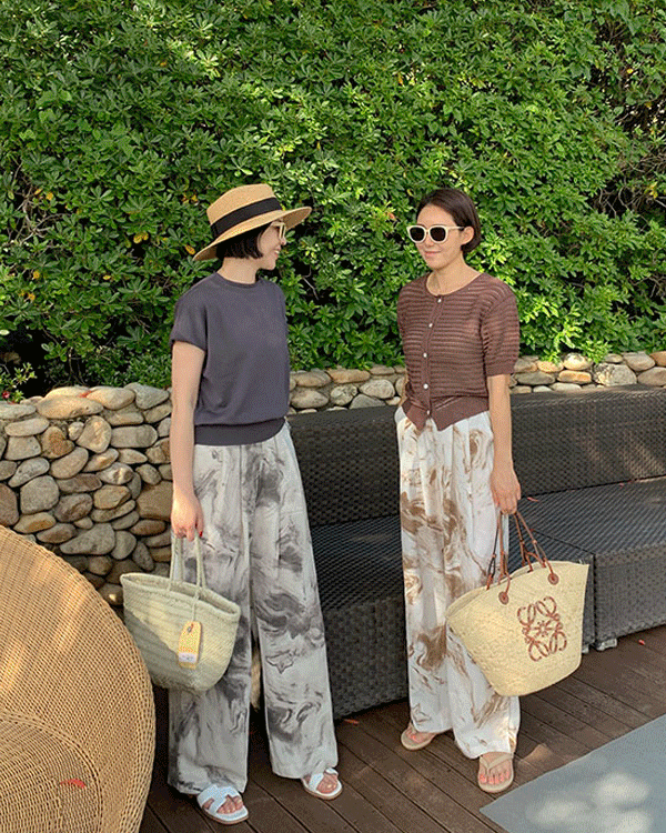 Marble banding pants