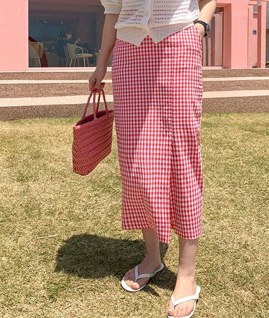 Maybee Check Skirt