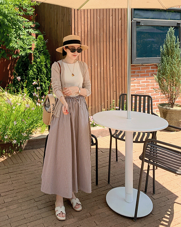Stripe Banding Skirt