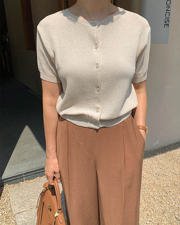Summer Basic Cardigan-Short-sleevever.