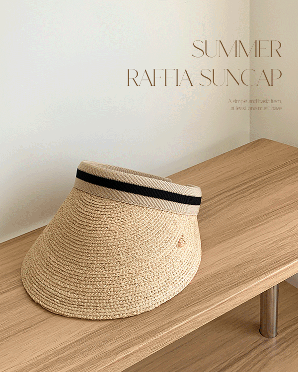 color combination raffia sun cap