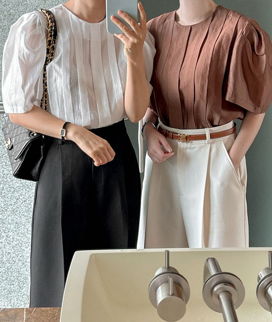 Leto Pintuck Blouse