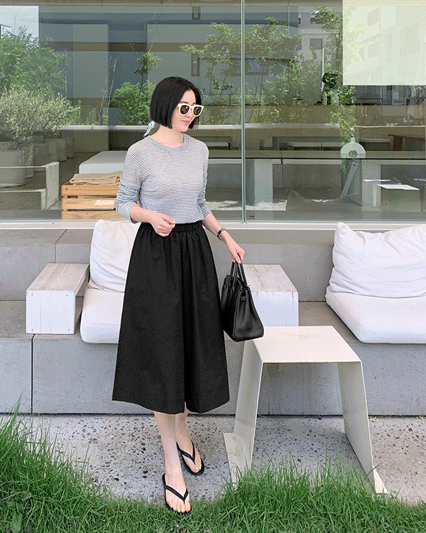 Flare 3/4 banding pants