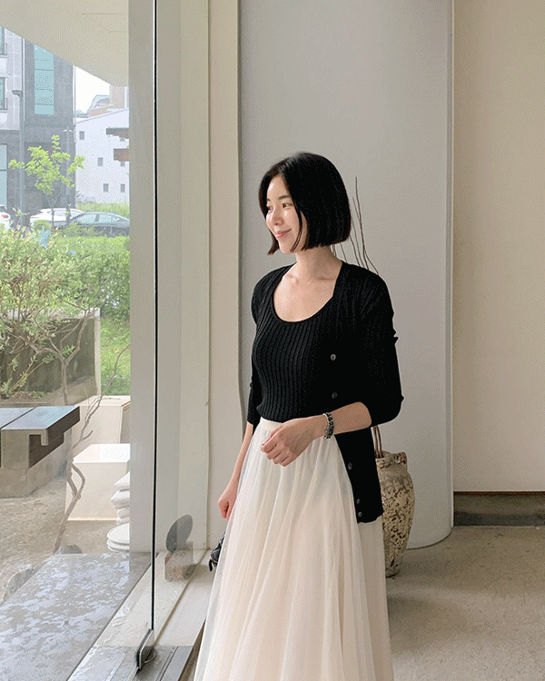 Julie Corrugated Sleeveless Shirts