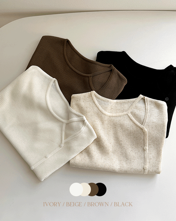 Button Corrugated Knit