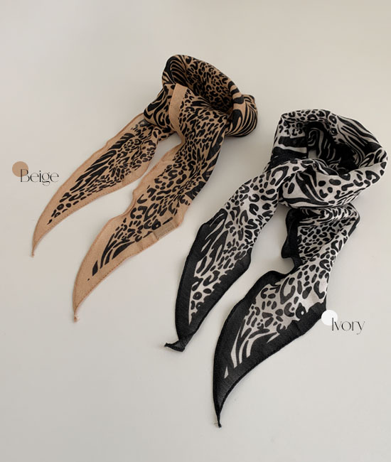 Zebra Wool Silk Scarf