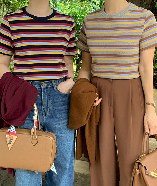 mix Stripe tee