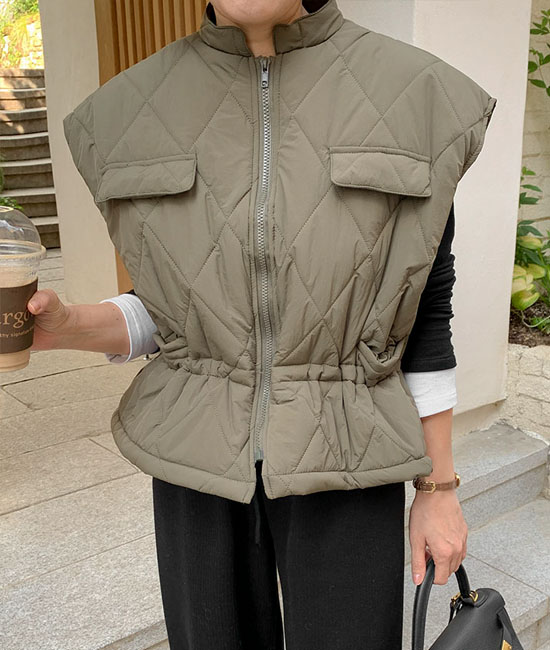 diamond padding vest