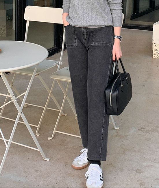 Two-pocket Baggy denim pants
