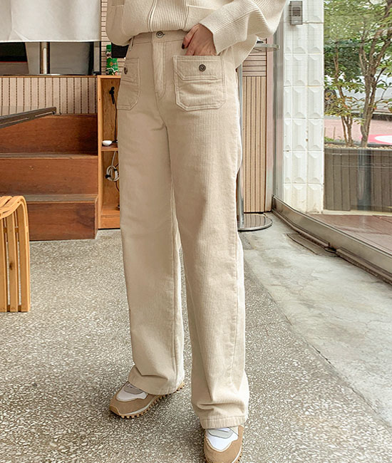 Pocket napping Corduroy Pants
