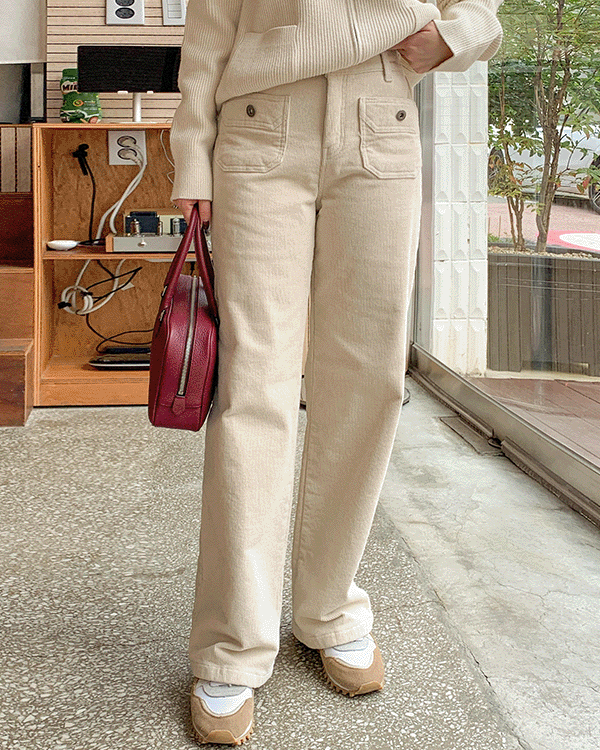 Pocket napping Corduroy Pants