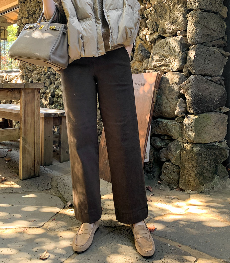 Goodspan Straight cotton pants-nappingver.