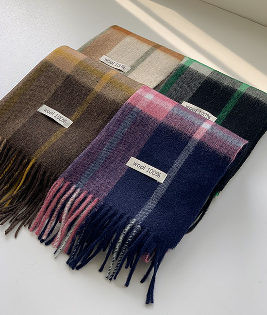Benny Check Wool Muffler