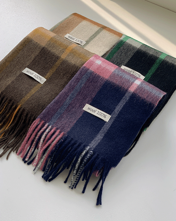 Benny Check Wool Muffler