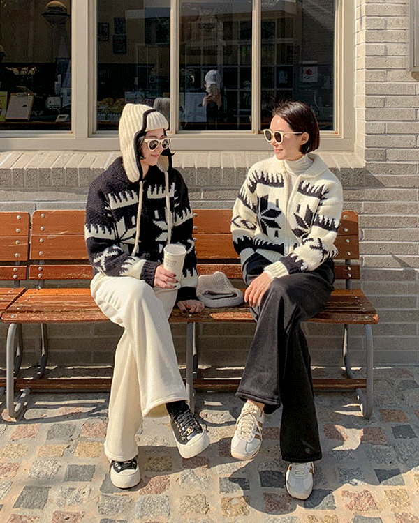 Fog Knit Zip up