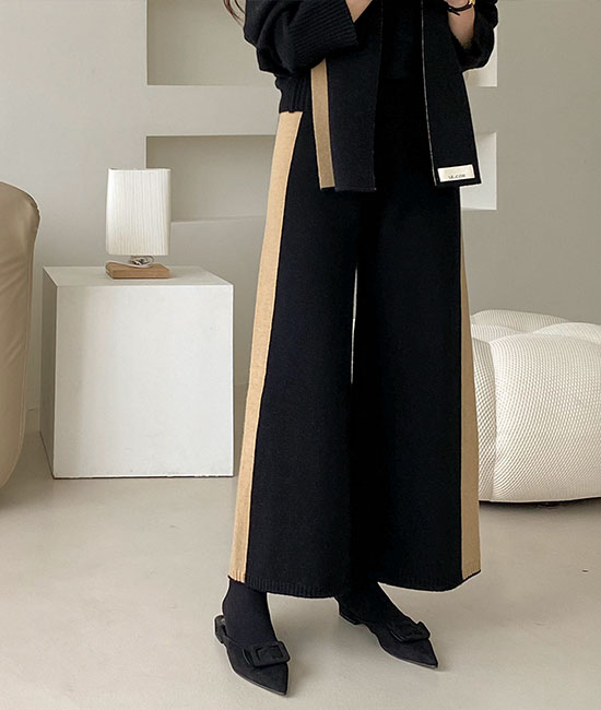Rene color combination Knit Pants