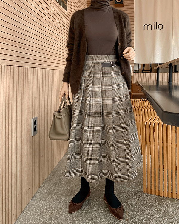 Belt Check Skirt