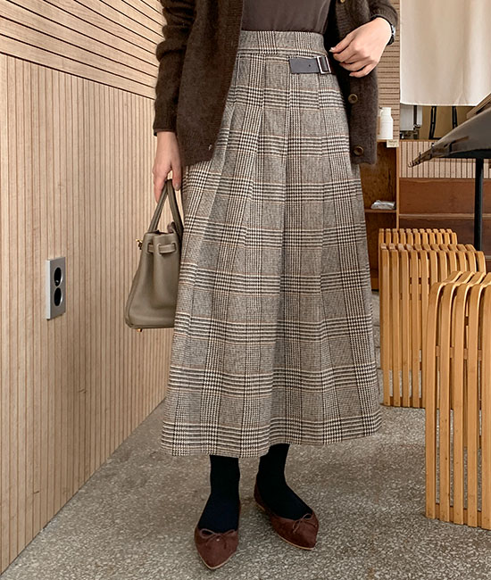 Belt Check Skirt
