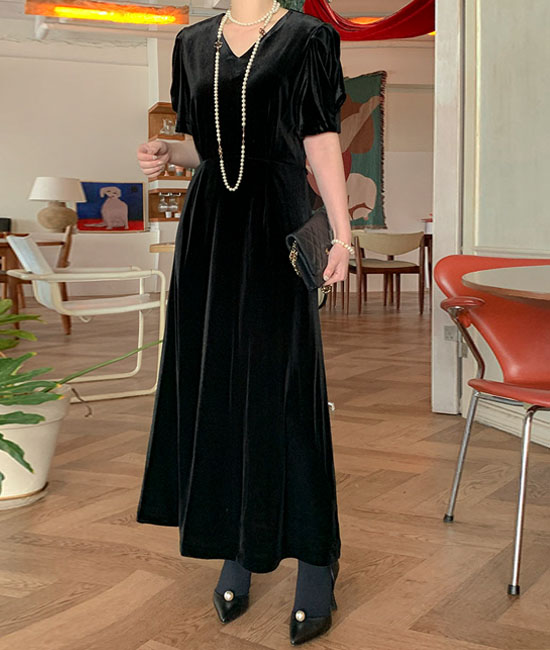 Velvet Long One Piece
