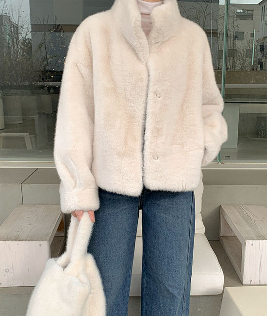 Highneck Mink Fur Jacket