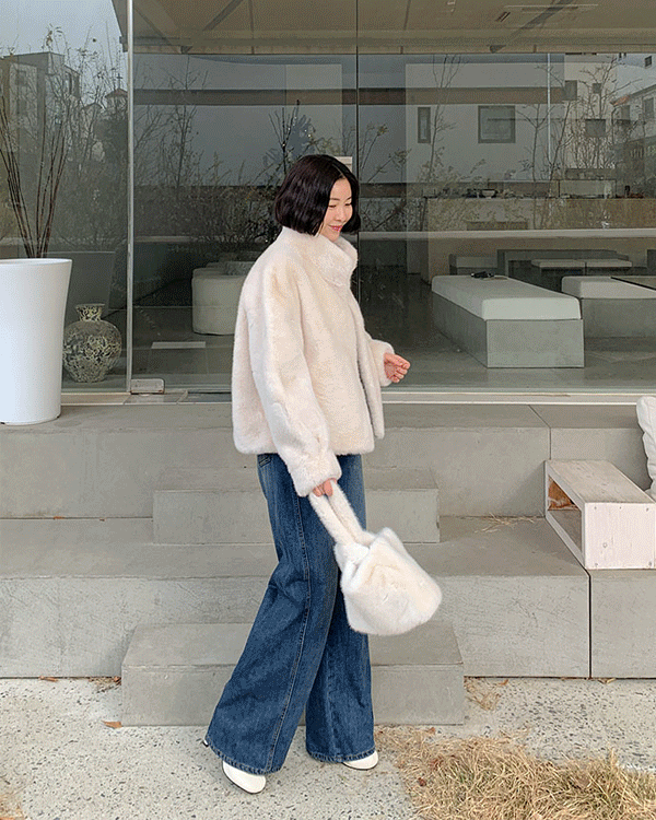 Highneck Mink Fur Jacket