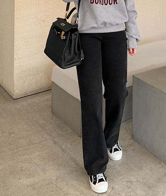 Semi Boot cut napping denim pants