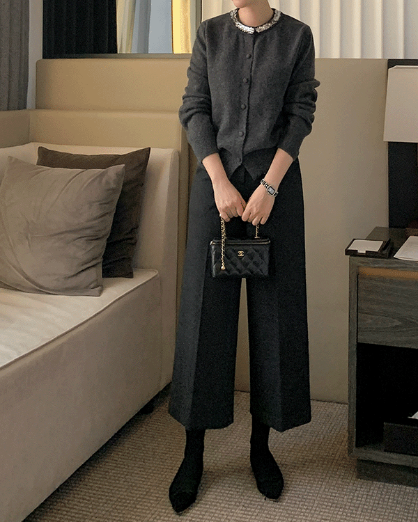 Herringbone 8-part Wool Pants