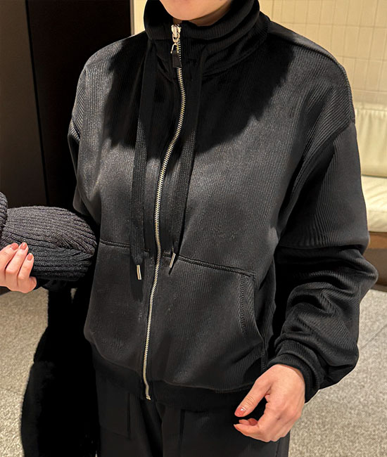 Velour Mink Fur Zip up
