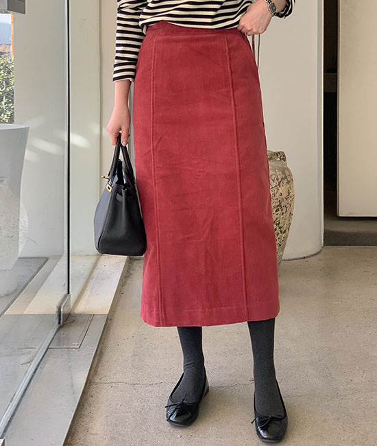 Span Corduroy napping Skirt